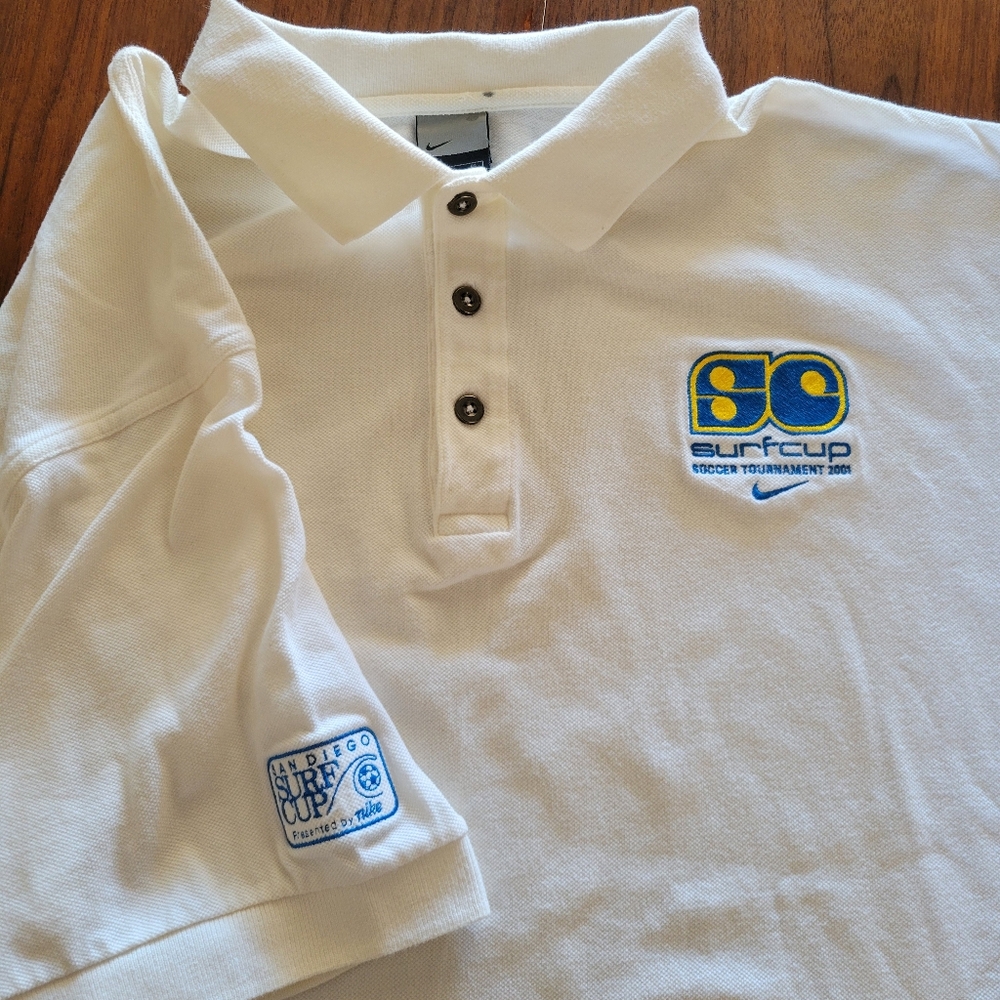 Vintage 2001 Nike Polo Shirt San Diego Surf Cup San Diego Soccer Mens XL